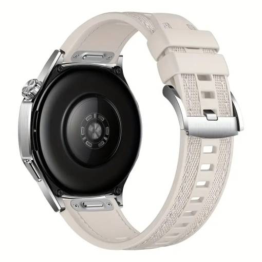 Foto - eses Curea silicon matlasat Huawei Watch GT5 41 mm și GT5 Pro 42 mm - Bej