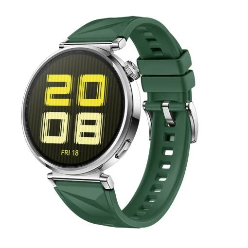 Foto - Curea Texturată din Silicon pentru Huawei GT 5 – Verde