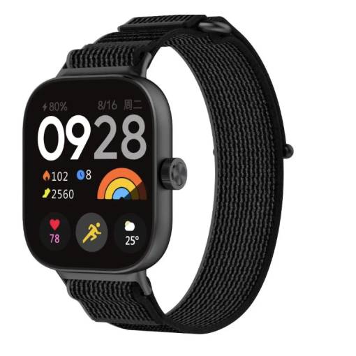 Foto - eses Curea de silicon pentru Xiaomi Redmi Watch 4, Smart Band 8 Pro și 9 Pro - Negru