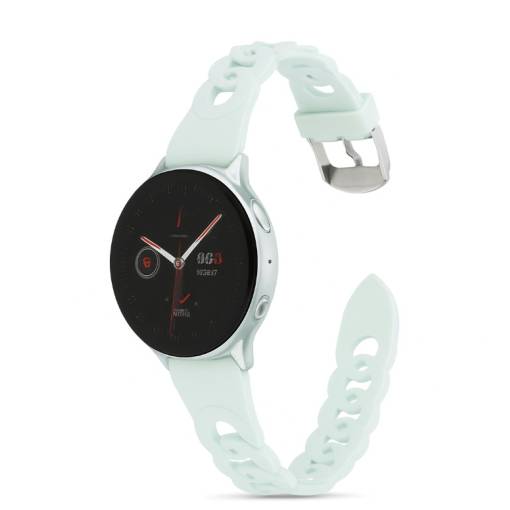 Foto - Curea din silicon pentru Samsung Galaxy Watch 4, 5, 6, 7 - Albastru deschis, 20 mm