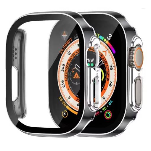 Foto - Husă de protecție pentru Apple Watch Ultra - Argintiu și negru, 49 mm
