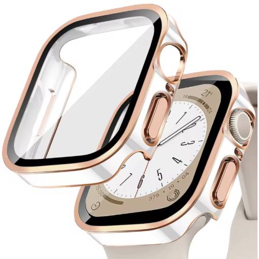 Foto - Husă de protecție pentru Apple Watch Ultra - Roz auriu alb, 49 mm
