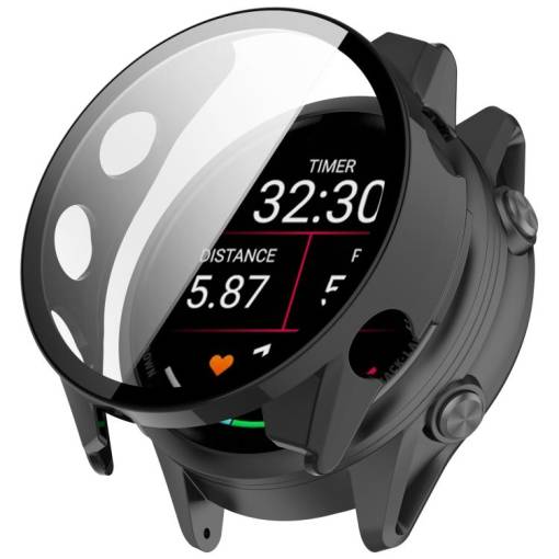 Foto - Husă de protecție pentru Garmin Forerunner 570 - Neagră, 47 mm