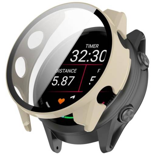 Foto - Husă de protecție pentru Garmin Forerunner 570 - Bej, 47 mm