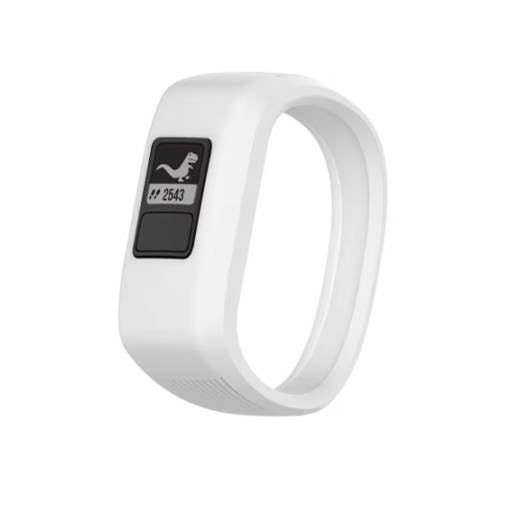 Foto - eses Bratara din silicon pentru Garmin VívoFit Junior 1 si 2, Vívofit 3 - Marimea S, alb