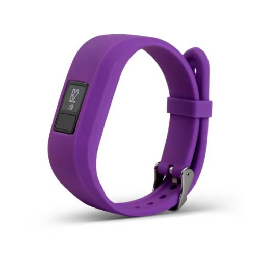 Foto - eses Curea din silicon pentru Garmin VivoFit Junior 1 și 2, Vívofit 3 - Mărimea S, violet