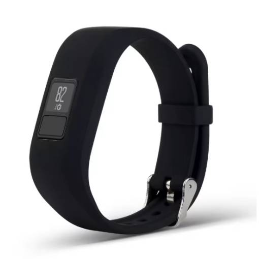 Foto - eses Curea din silicon pentru Garmin VivoFit Junior 1 și 2, Vívofit 3 - Mărimea L, negru