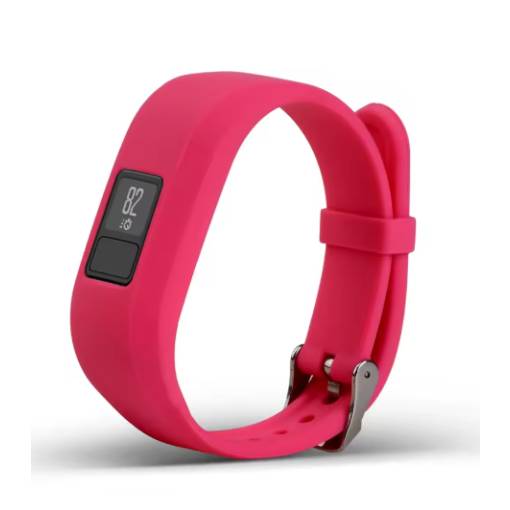 Foto - eses Curea din silicon pentru Garmin VivoFit Junior 1 și 2, Vívofit 3 - Mărimea L, roz