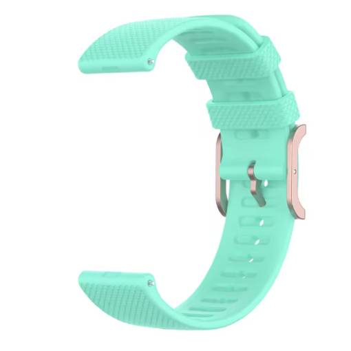 Foto - Brățară din silicon cu suprafață texturată - Verde mentă, 22 mm