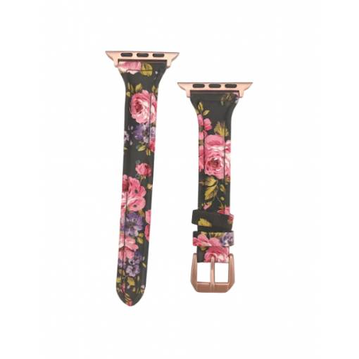 Foto - Curea din piele eses pentru Apple Watch - Florală 42mm, 44mm, 45mm, 49mm