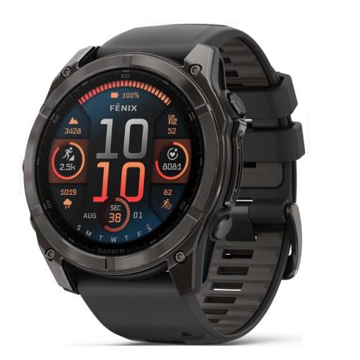 Foto - Brățară din silicon pentru Garmin Fénix 8 51mm - Neagră