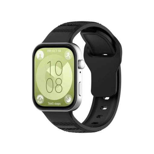 Foto - cesa Silicon elastic pentru Huawei Watch Fit 3, 4 și 4 Pro - Negru