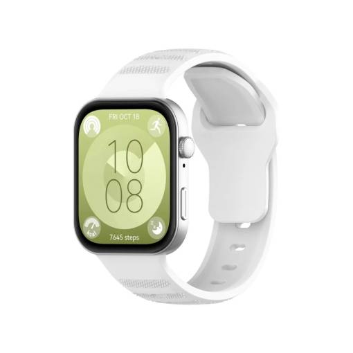 Foto - cesa Silicon elastic pentru Huawei Watch Fit 3, 4 și 4 Pro - Alb