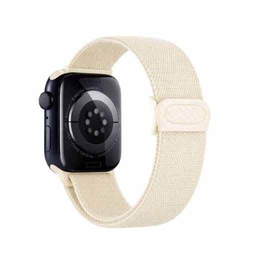 Foto - cesa Nylon elastică pentru Apple Watch - Alb 38mm, 40mm, 41mm