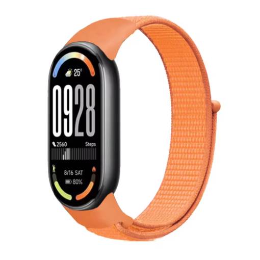 Foto - esese curea din nailon pentru Xiaomi Smart Band 8, 9 și 10 - Portocalie