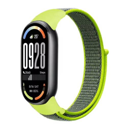 Foto - esese curea din nailon pentru Xiaomi Smart Band 8, 9 și 10 - Galben