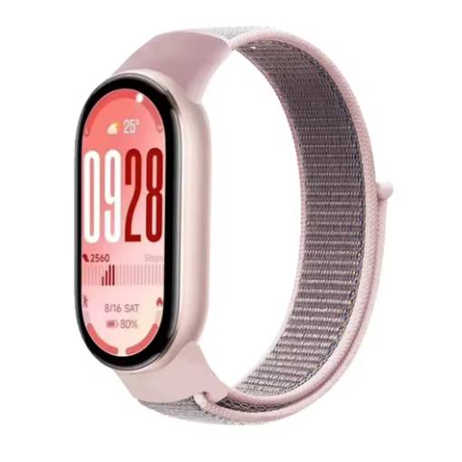 Foto - esese curea din nailon pentru Xiaomi Smart Band 8, 9 și 10 - Roz