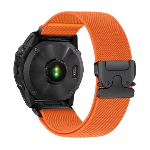 Foto - eses Curea elastică din nylon pentru Garmin - Culoarea Portocalie, QuickFit 26 mm