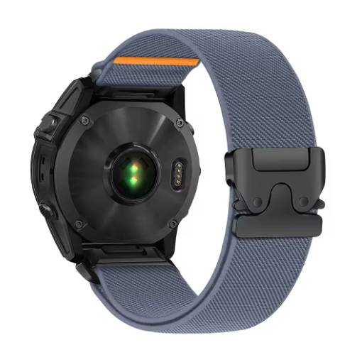 Foto - eses Curea elastică din nylon pentru Garmin - Culoarea Gri-Albastru, QuickFit 26 mm