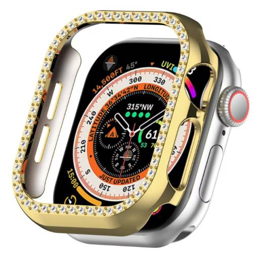 Foto - Cadran de apărare cu cristale pentru Apple Watch 10, 46 mm - Aurie
