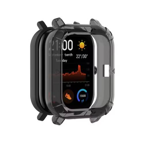 Foto - Cadru din silicon pentru Amazfit GTS - Negru