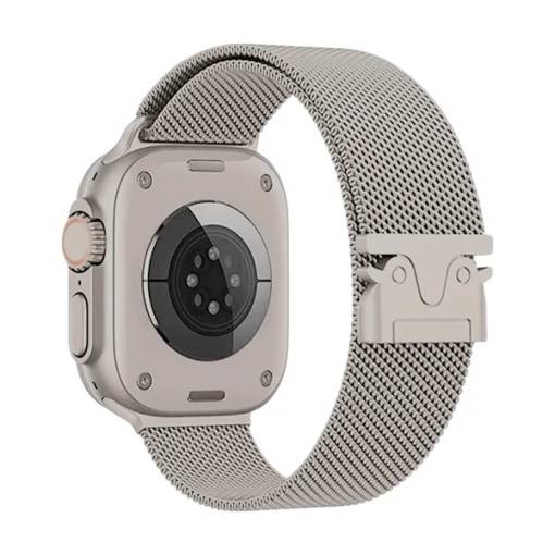 Foto - Bratara Milanese cu catarama pentru Apple Watch - Argintie mata, 38mm, 40mm, 41mm