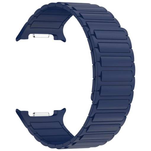 Foto - es-es Magnetickou bandă din silicon pentru Samsung Galaxy Watch 8 - Albastru