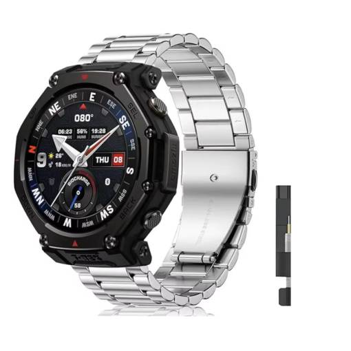 Foto - eses Curea din silicon pentru Xiaomi Amazfit T-Rex 3 Pro 48mm - Verde