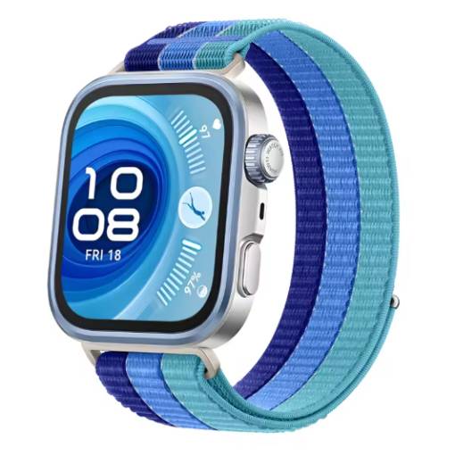 Foto - Brățară din nylon pentru Huawei Watch Fit 3, 4, 4 Pro, 5 și 5 Pro - Albastră