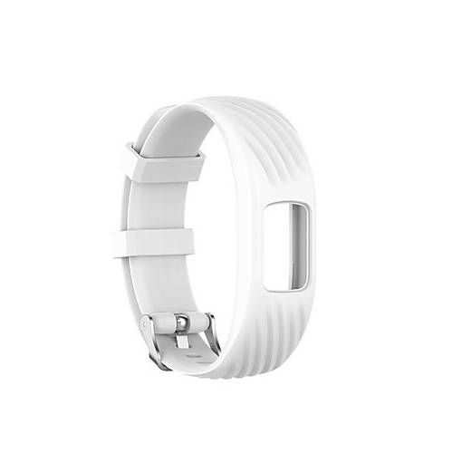 Foto - eses Curea din silicon pentru Garmin VivoFit 4 - Marimea L, alba