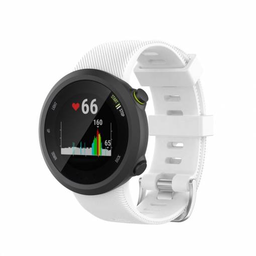 Foto - Brățară din silicon pentru Garmin Forerunner 45, Forerunner 45S și SWIM 2 - Albă
