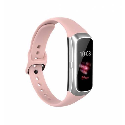 Foto - Brățară din silicon pentru Samsung Galaxy Fit - Bej cu roz