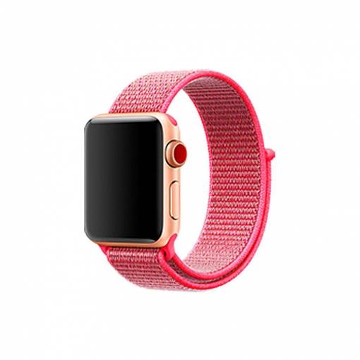 Foto - Curea din nailon eses pentru Apple Watch - roz neon, 42 mm, 44 mm, 45 mm, 49 mm