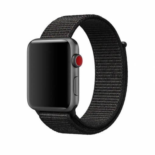 Foto - escală nylon pentru Apple Watch - Negru 42mm, 44mm, 45mm, 49mm