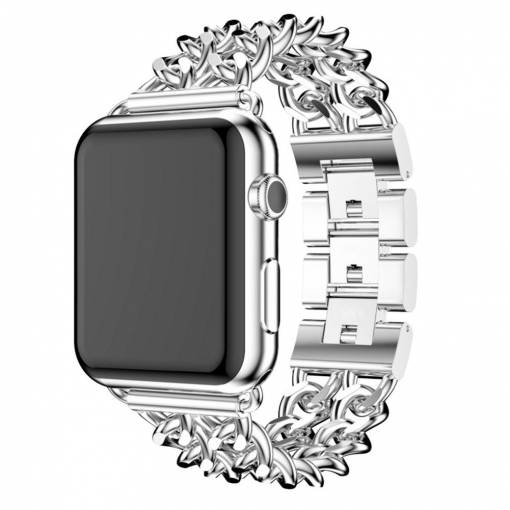 Foto - esel Brățară metalică pentru Apple Watch - Argintie 38mm, 40mm, 41mm