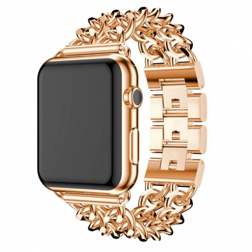 Foto - Curea cu lanț metalic eses pentru Apple Watch - Rose Gold 38mm, 40mm, 41mm