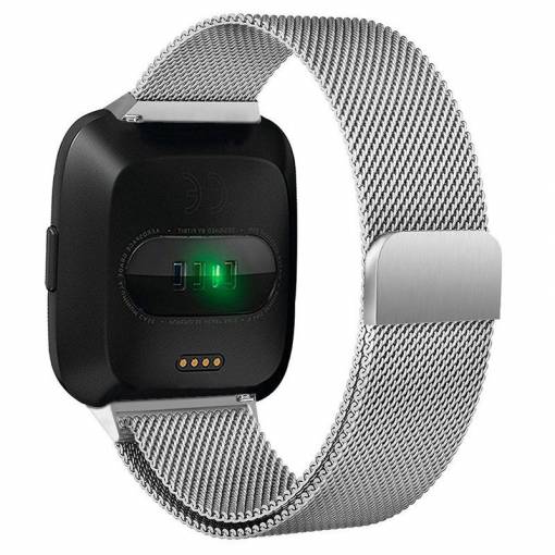 Foto - esel Brățară milaneză pentru Fitbit Versa - Mărimea L, Argintie