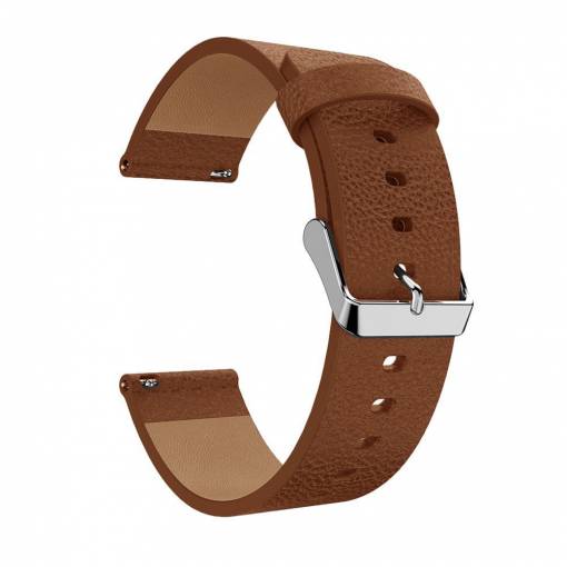 Foto - eses Curea din piele maro pentru Fitbit Versa