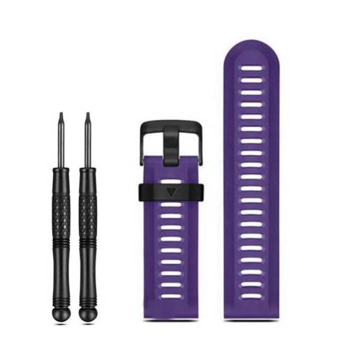 Foto - eses Curea din silicon pentru Garmin - violet inchis perforat, 26 mm