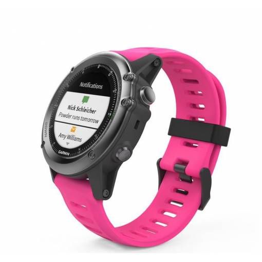 Foto - brățară din silicon pentru Garmin - Roz perforată, 26 mm
