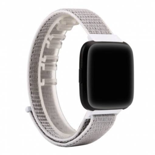 Foto - Curea din nailon eses pentru Fitbit Versa - Albă