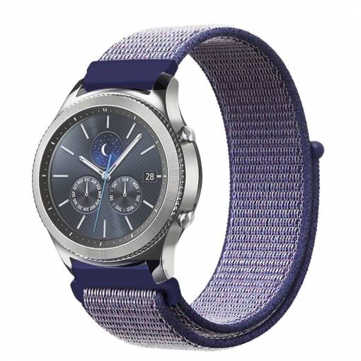 Foto - brățară din nylon cu arici - Albastră închisă, 22 mm
