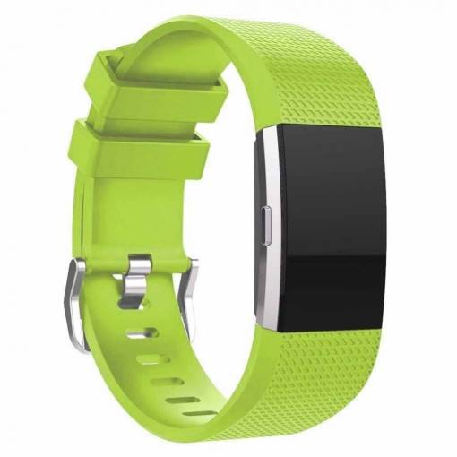 Foto - eses Silikonový řemínek limetková velikost S pro Fitbit Charge 2
