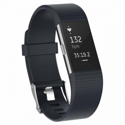 Foto - eses Brățară din silicon pentru Fitbit Charge 2 - Mărimea S, albastru închis