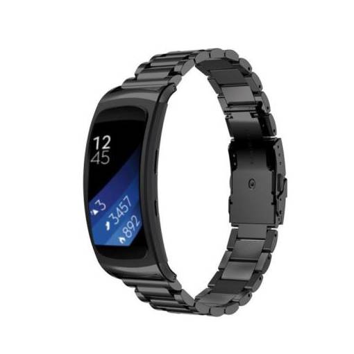 Foto - brățară metalică pentru Samsung Gear Fit 2 - Neagră