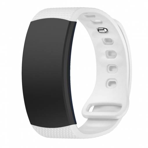 Foto - eses Curea din silicon pentru Samsung Gear Fit 2 - Marimea L, alba
