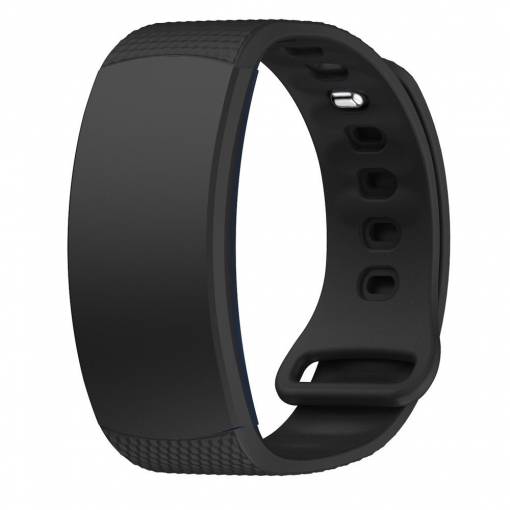 Foto - brățară din silicon pentru Samsung Gear Fit 2 - Mărime S, Neagră