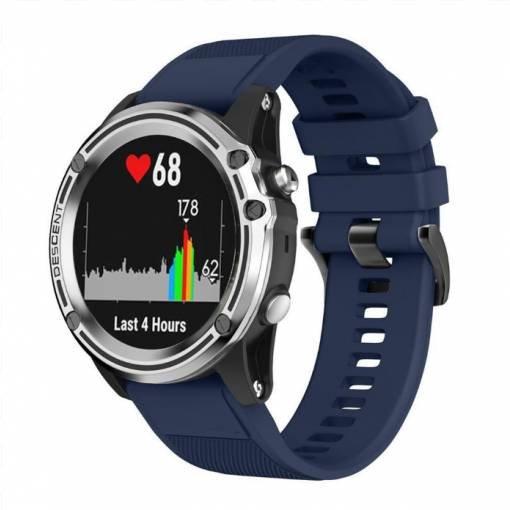Foto - brățară din silicon pentru Garmin - Albastră închisă, QuickFit 20 mm