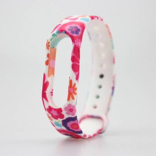 Foto - Bratara eses pentru Xiaomi Mi Band 2 - Roz Floral