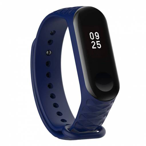 Foto - brățară pentru Xiaomi Mi Band 3 și Xiaomi Mi Band 4 - model Vpiestru Albastru Închis